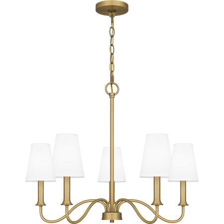 Quoizel Beatty Chandelier 5 Lights Aged Brass BTY5026AB